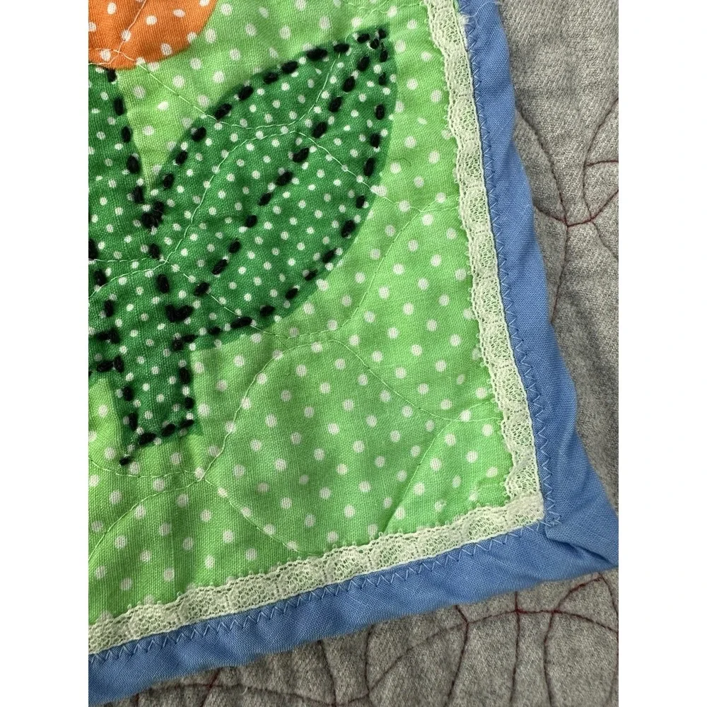 Sunbonnet Sue Overall Sam VTG 1980's Rainbow Quilt Wall Hanging 34